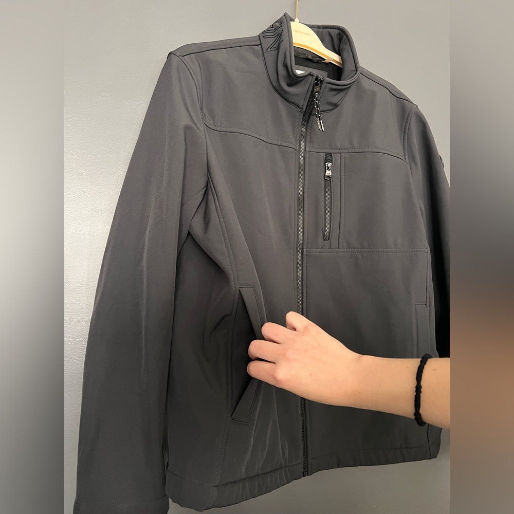 Calvin Klein Men's Gray / Black Softshell Jacket Coat - Picture 3 of 15
